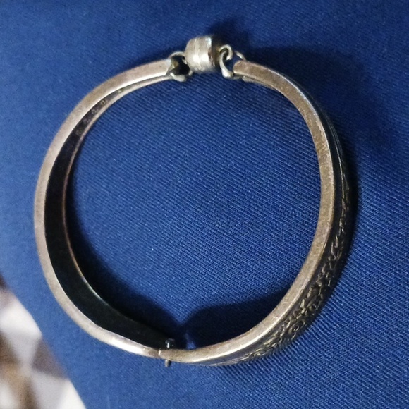 Vintage Silver Plate Bracelet Made From Spoons w/ Magnetic Closure Adorable CHIC - Picture 4 of 9